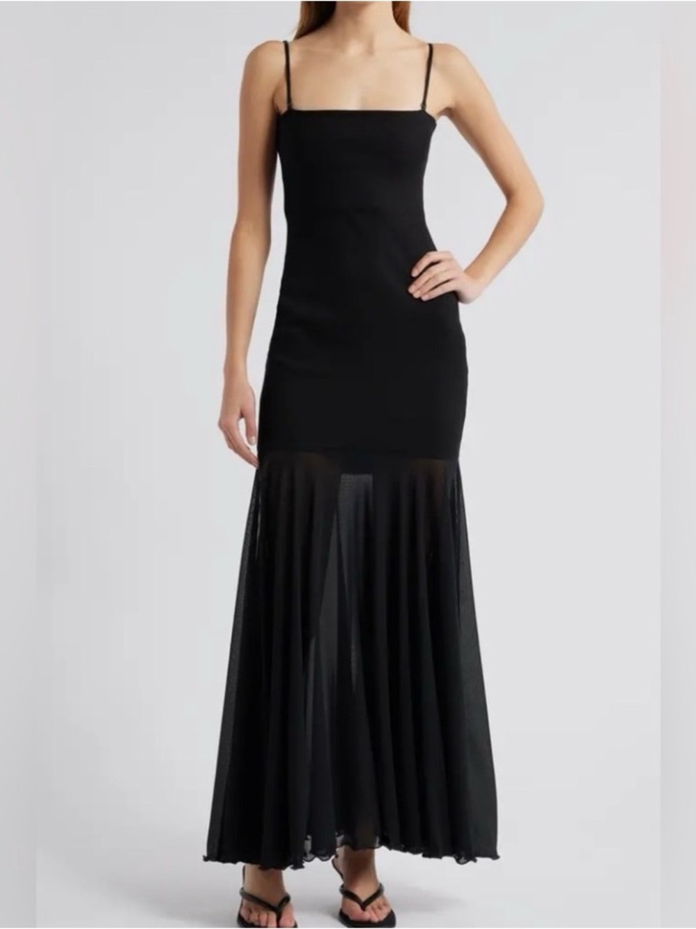 New Camila Coelho Strapless Black Knit Maxi Dress - Picture 4 of 9